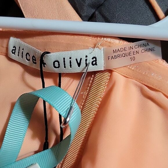 ALICE + OLIVIA peach fairy style  NEW WITH TAGS maxi gown - Picture 9 of 16